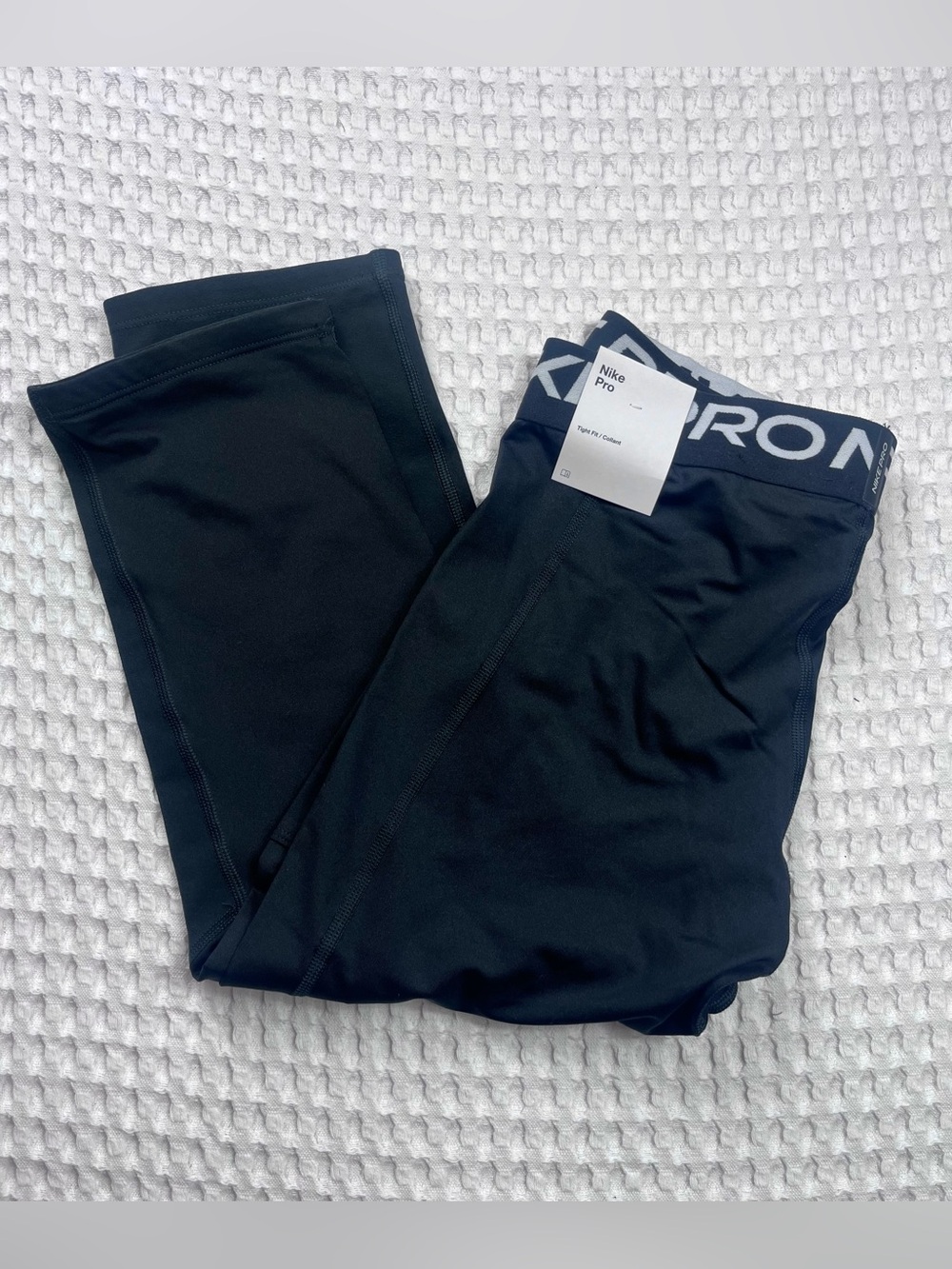 Nike Pro Dri-FIT Boys 3/4 Training Tights Black Youth L NWT